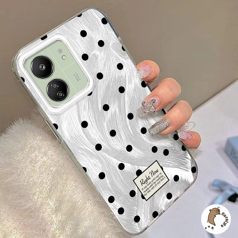 OPPO กรณีสีดําลายจุดภาษาอังกฤษเหมาะสําหรับ OPPO A18 A38 A78 A58 A17 A17k A16 A5s A12 A3S A54 A77s A5