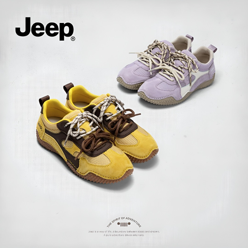 ของแท้ 100% JEEP น้ําหนักเบาสบาย Retro กีฬาเยอรมันการฝึกอบรมรองเท้าผู้หญิงฤดูใบไม้ผลิฤดูร้อนสไตล์ใหม่สบาย All-Match Niche รองเท้าลําลอง