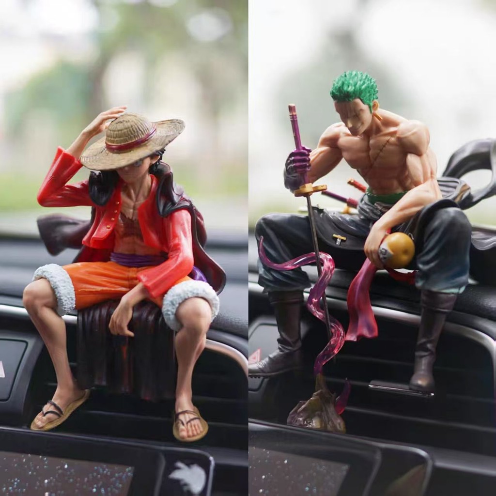 One Piece domineering Zoro Luffyเครื่องประดับรถคอนโซลกลางรถตกแต่งหน้าจออุปกรณ์ตกแต่งภายในรถยนต์