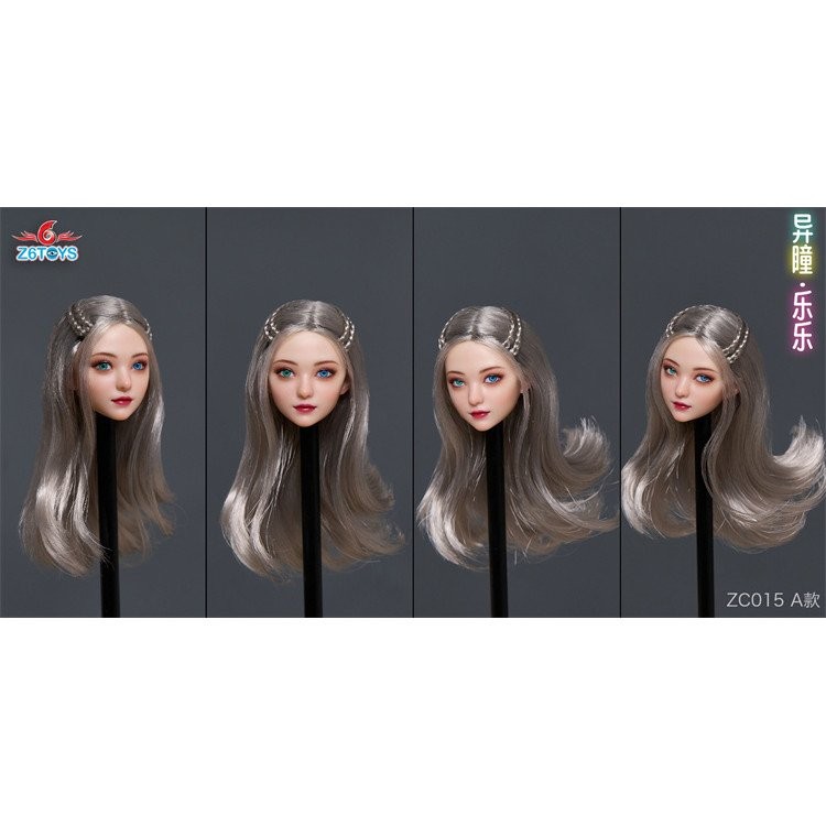 พร้อมสต็อก Z6TOYS 1/6 Different Eyes Movable Eyes Beauty Head Sculpture Lele ZC015
