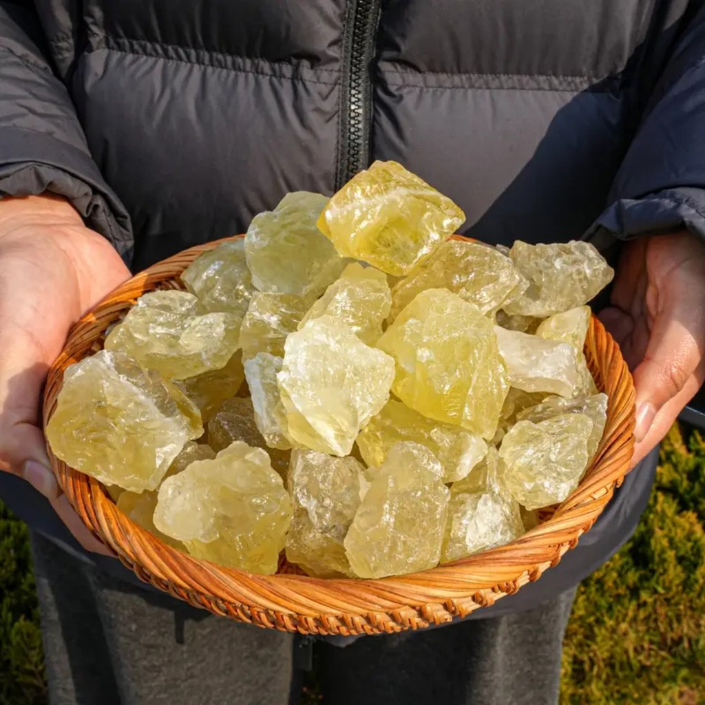 Pure Natural Brazilian Citrine หินหยาบแร่ดิบอนุภาคขนาดใหญ่หินบดน้ํามันหอมระเหย East China Sea คริสตัลแกะสลัก Ra