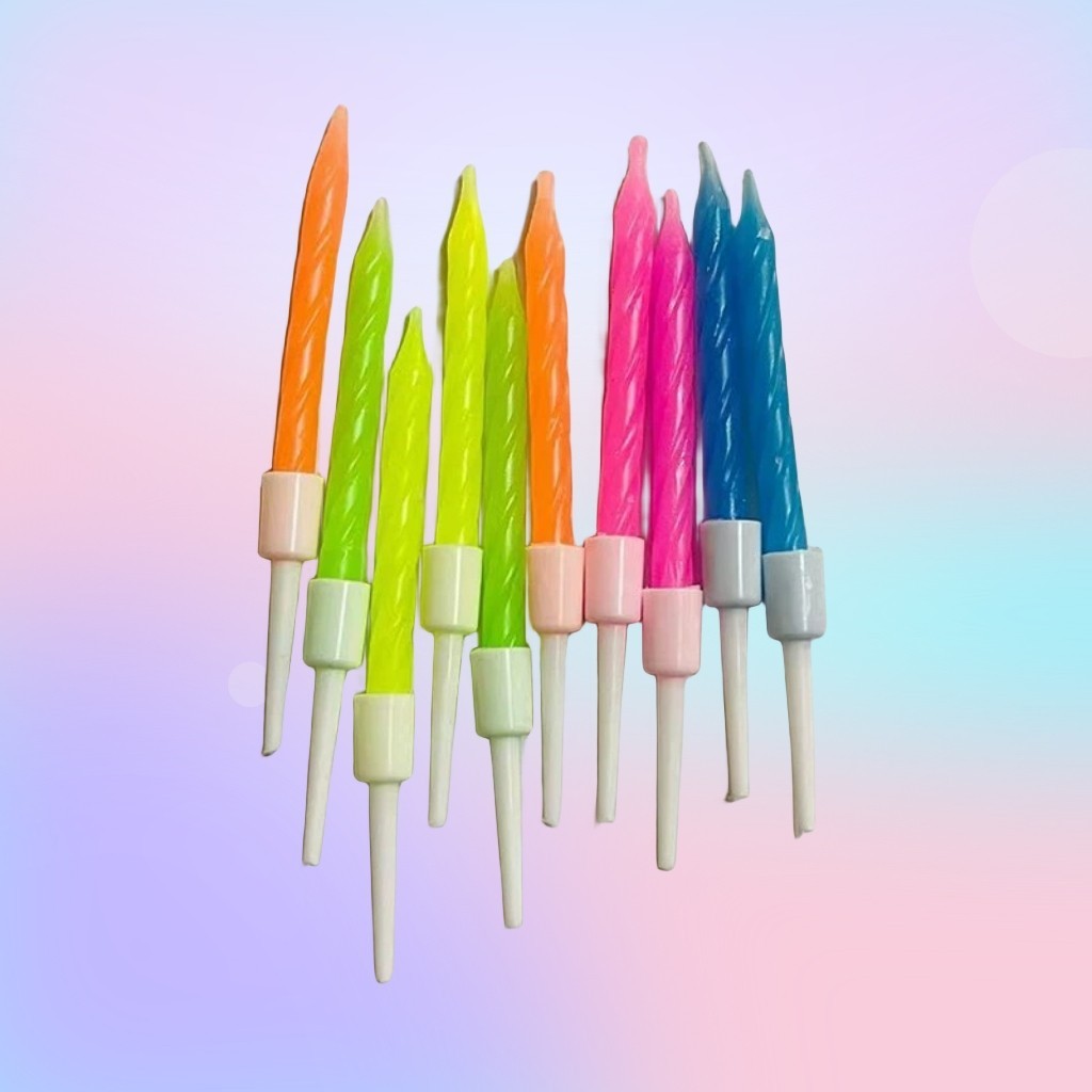 เทียนวันเกิด เทียนสีๆ Happy Birthday  (ราคาถูก/พร้อมส่งจากกทม.) - รูปที่ 6