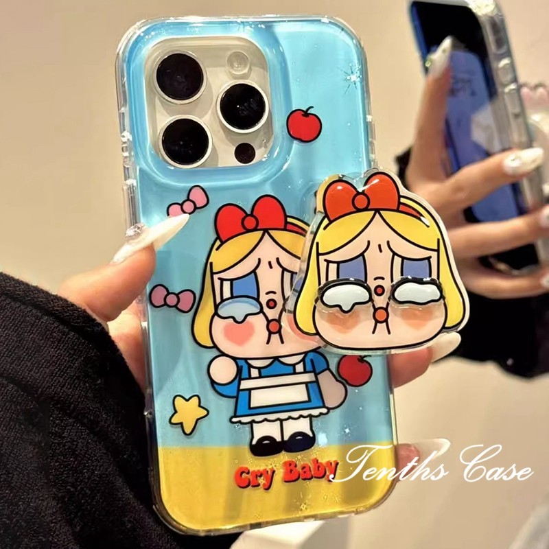 เข้ากันได้กับ IPhone 16 15 14 13 12 11 Pro Max X XR Xs Max 7 8 Plus SE2020 Hot Cry Baby Bracket เคสโทรศัพท์ Clear Soft Cover