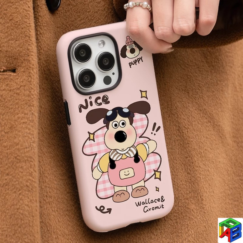 สําหรับOppo Reno13 5G Reno 13Pro 5G Reno 12/12Pro 5G Reno10/10Pro Oppo A96 5G/Reno7Z 2in1 Double-layer anti-Dropน่ารักรองพื้นสุนัข
