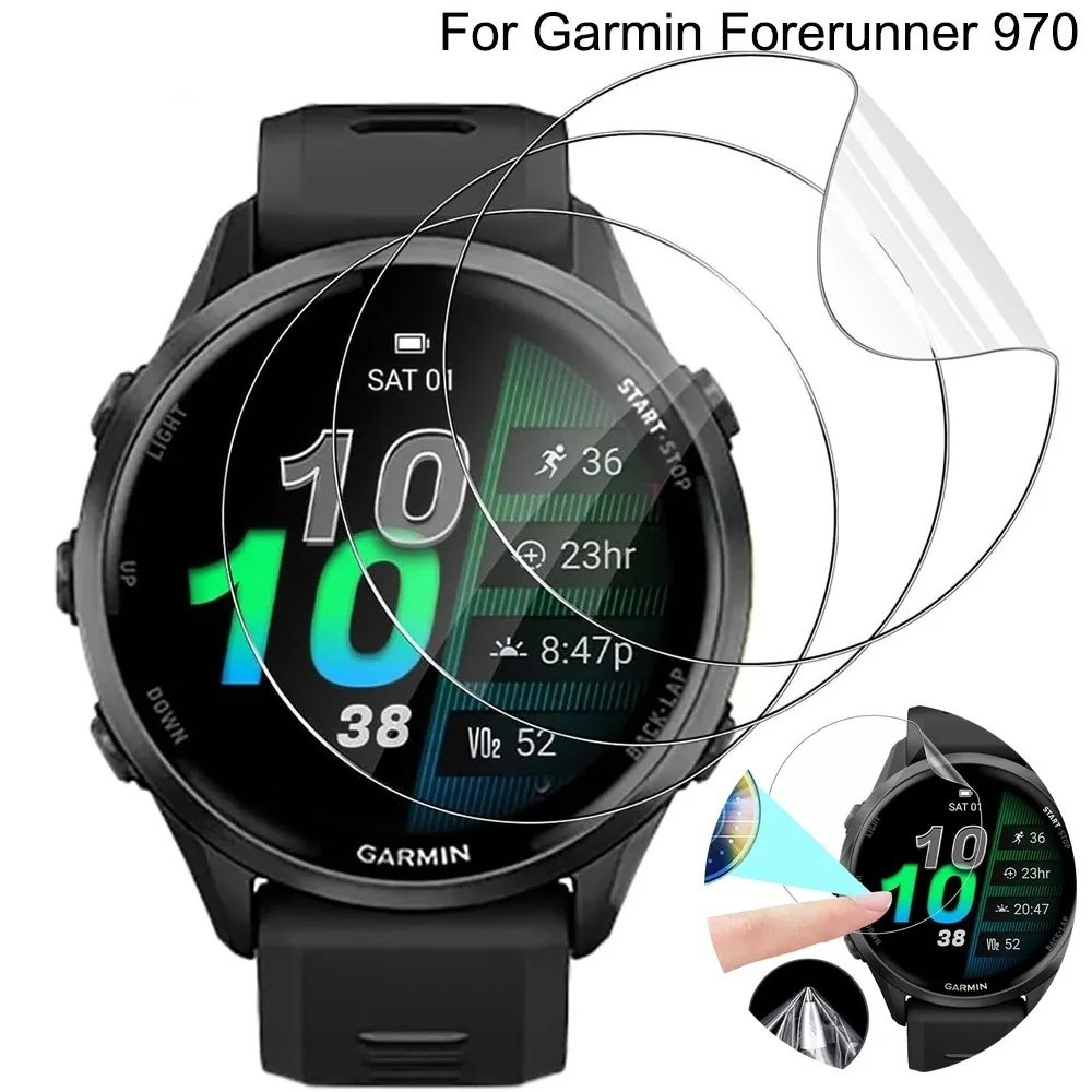 Garmin Forerunner 970 Hydrogel ตัวป้องกันหน้าจอป้องกันรอยขีดข่วน Forerunner 970 47 มม
