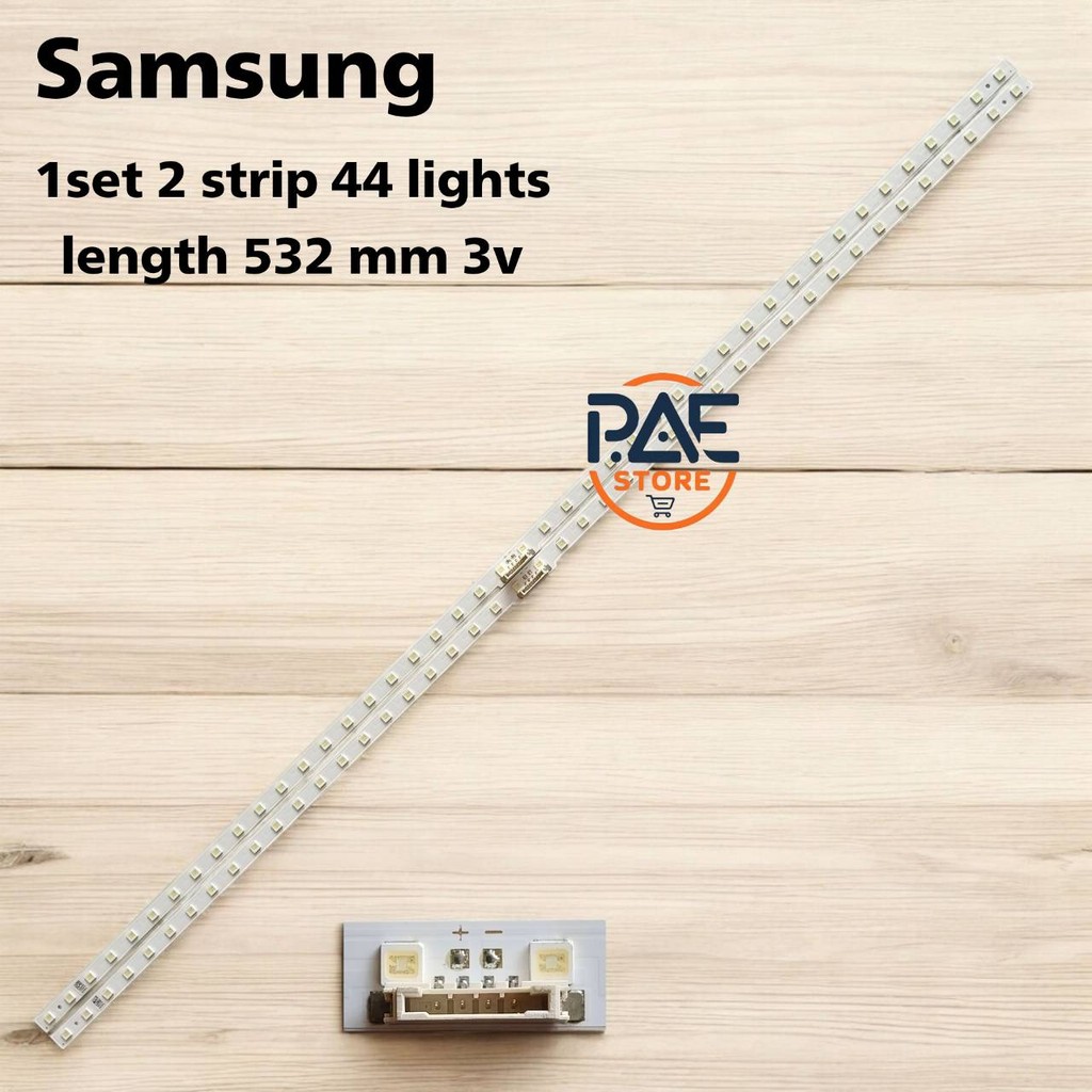 #หลอดแบล็คไลท์ Backlight TV Samsung  ซัมซุง รุ่น QN49Q60R QM49R 1set 2 แถว 44 LED 3V ยาว 532 mm