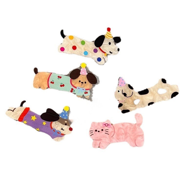 กิ๊บรูปการ์ตูนน่ารัก ลายลูกสุนัขขนาด 6 เซนติเมตร สำหรับตกแต่งผม - รูปที่ 6