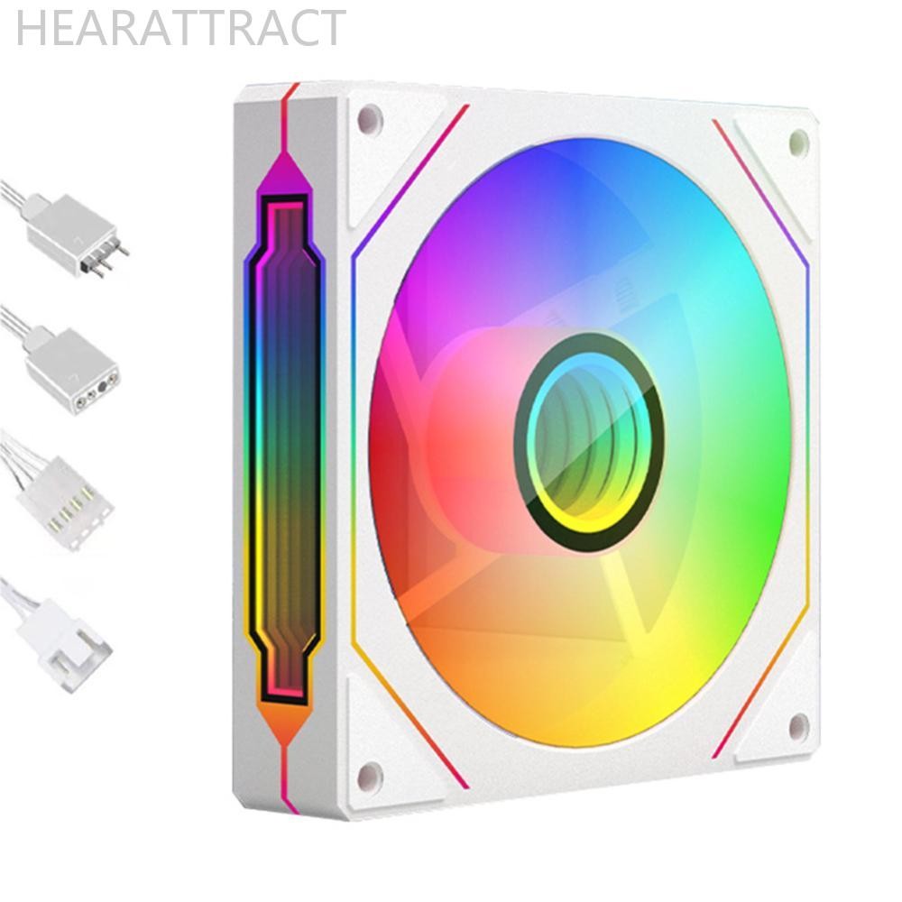 HEARATRACT 4Pro 120 มม.ARGB พัดลม PWM อุณหภูมิควบคุม 5V 3PIN 3 ด้าน Infinity Mirror Quiet คอมพิวเตอร