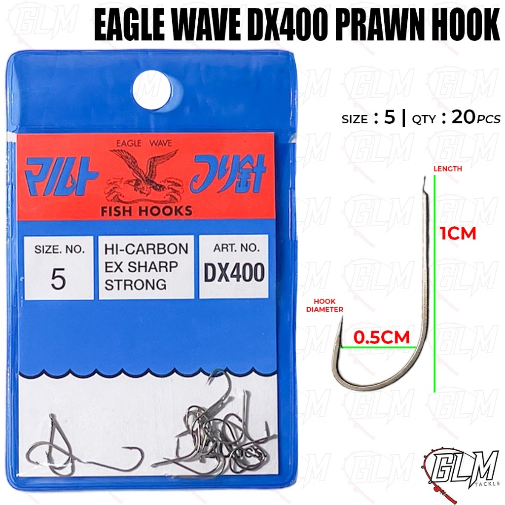 EAGLE WAVE MODEL DX400 HI-CARBON EX SHARP ตะขอตกปลาที่แข็งแกร่ง