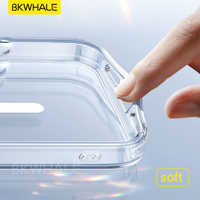 SAMSUNG BKWHALE Magnetic Clearเคสโทรศัพท์สําหรับSamsung S25 S24 S23 Ultra Plus S25 + S23 + S24 + กันกระแทกปกหลังAntiสีเหลืองปลอก - รูปที่ 3