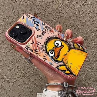 เคส Vivo Y17s Y18 Y15 Y22 Y21 Y27 Y17 Y78 Y20 Y12i Y02 Y15s Y33s Y36 Y100i Y23s กราฟฟิตีเป็ดสีเหลืองน่ารัก