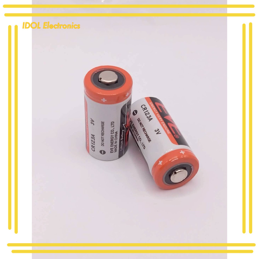 ราคาถูก! CR123 แบตเตอรี่ cr123a cr123 EVE แบตเตอรี่ cr123a cr123 EVE ถ่ายจากงานจริง
