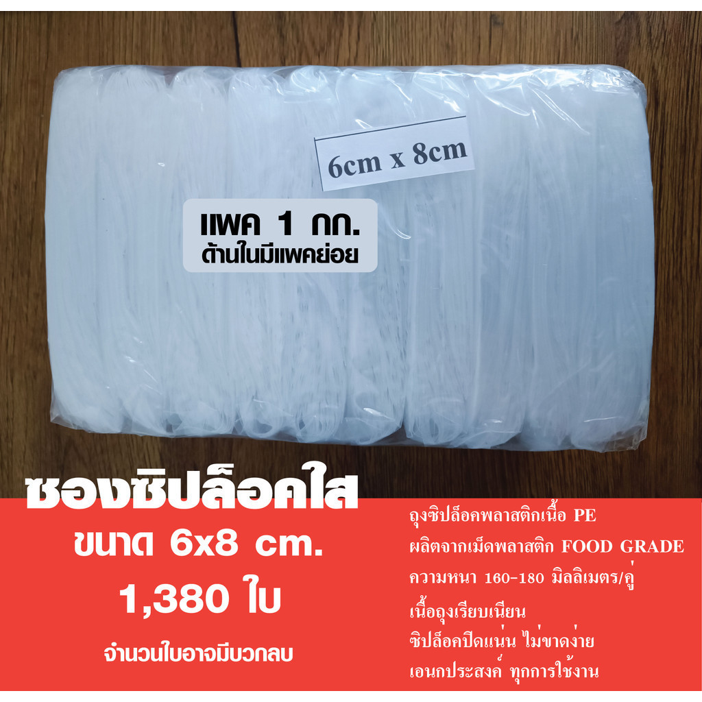 ถุงซิปใส ซองซิปใส ซองพลาสติกใส ซองยา คุณภาพดีเกรด A  ขนาด 8x12 cm. แพค 1 กก.