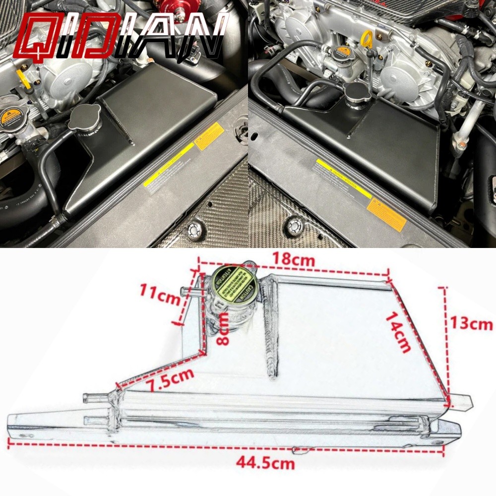 สําหรับ NISSAN VR38DETT GTR R35 GT-R 2008-2022 หม้อน้ําอลูมิเนียม Coolant Explansion ถัง