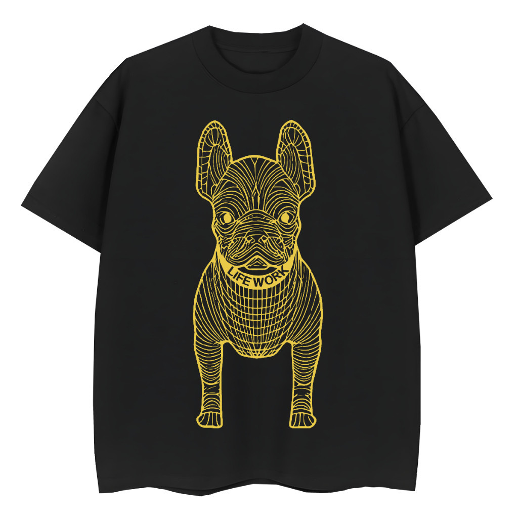 (จัดส่ง 24 ชั่วโมง) วู ขวา เสื้อยืด ขนาดใหญ่เกินไป เสื้อผู้ชาย สุนัข ผ้าคอตตอน นุ่มมาก ใส่สบาย 06 - รูปที่ 6