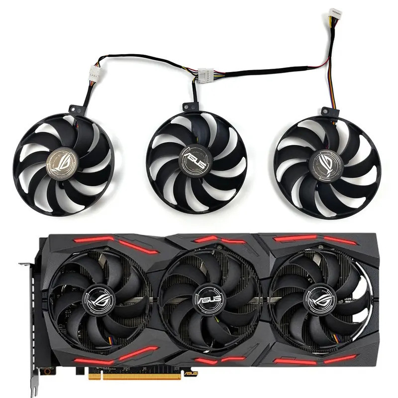 ใหม่ 1 ชุด FDC10H12S9-C T129215SU RTX 2080 2070 พัดลม GPU, สําหรับ ASUS RX 5700XT 5700 5600XT ROG ST