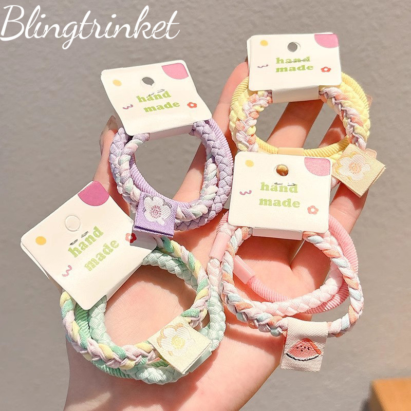 BlingTrinket🌸🌸ยางผูกผมแฟชั่นสําหรับผู้หญิง ยางรัดผมน่ารักเกาหลี หนังยาง มัดผมสีโดพามีนพร้อมส่งจากไทย