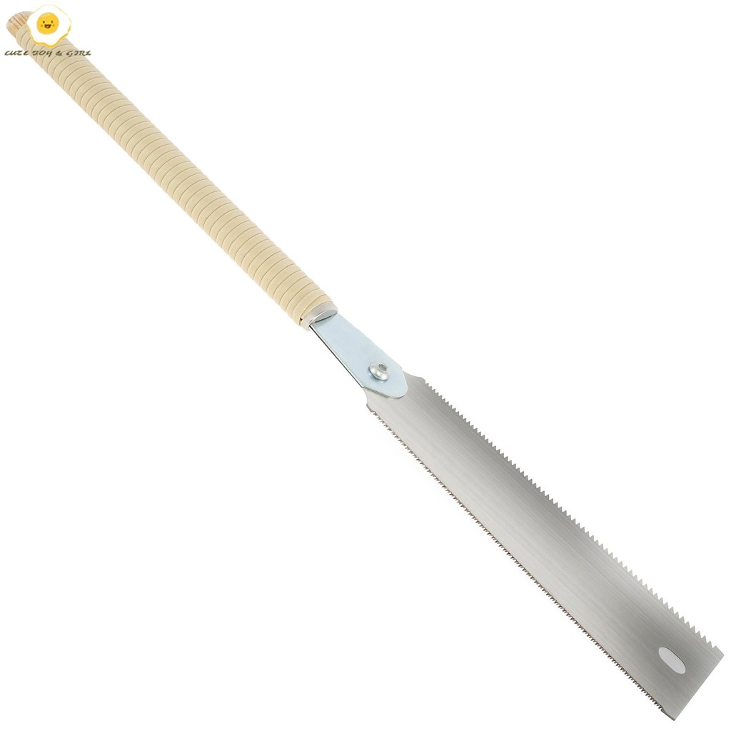 เลื่อยมือญี่ปุ่น 9.3 นิ้ว SK5 เหล็กคาร์บอนสูง Double Edged Hand Saw Incisive Hand Pull Saw 10/17 TPI