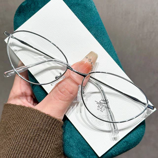 แว่นทรงแมว -25~425° 👓แว่นสายตาสั้น👓 กรอบแฟชั่นป้องกันแสงสีฟ้า สำเร็จรูปสำหรับผู้หญิงผู้ชาย ใส่สบาย 1041