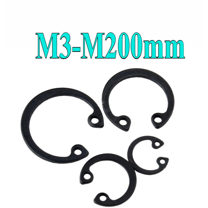 ((LXY) แหวนล็อค ใน ตัว C สีดํา  / Internal Retaining Snap Ring สีดํา M3-M200mm (RM-TH-w)