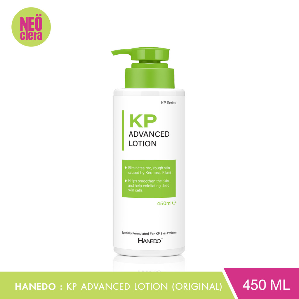 Hanedo KP Advanced Lotion โลชั่นผลัดเซลล์ผิว ลดขนคุดและผิวหนังไก่ให้ผิวเรียบเนียน 450ml