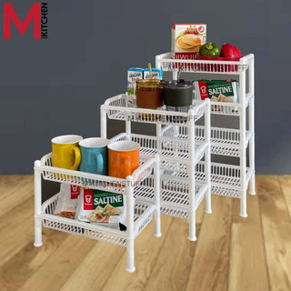 M KITCHEN SC ชั้นวางของ ชั้นวางของในครัว 2/3/4 ชั้น สีขาว (B3)