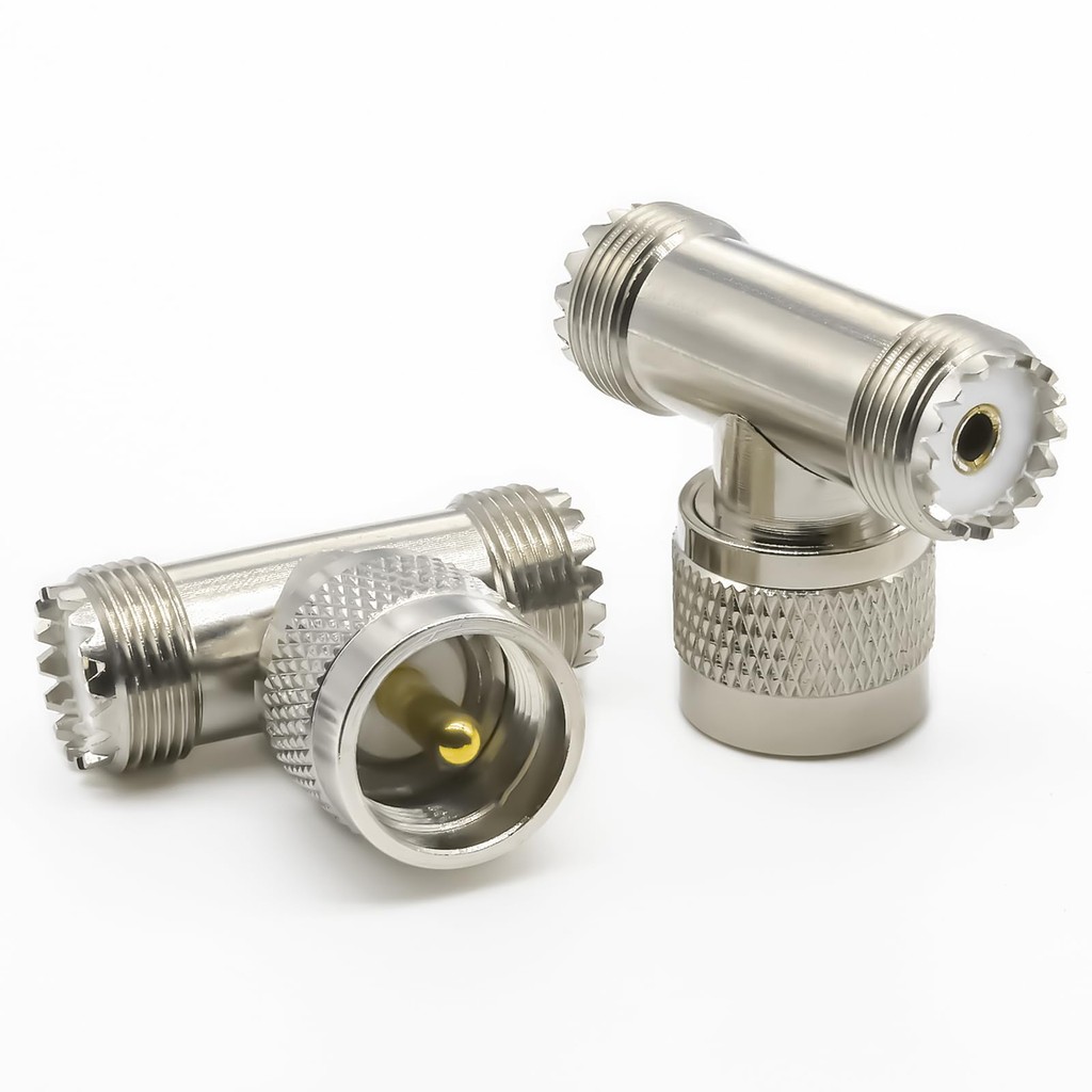 PL259 Splitter UHF ชาย UHF หญิง Tee Connectors SO239 T รูปร่างอะแดปเตอร์ PL-259 Coaxial Splitter อะแดปเตอร์สําหรับวิทยุ CB เสาอากาศสาย Coaxial