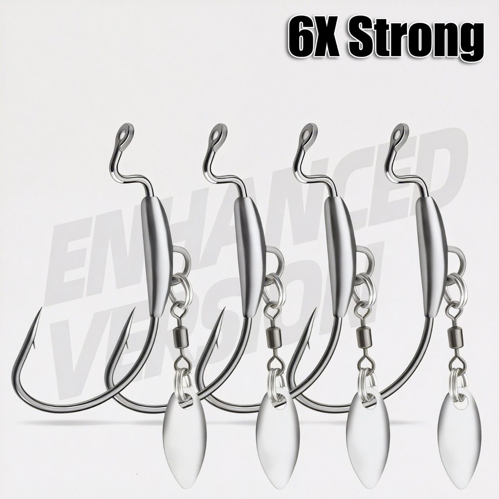 Anh J16 6X Strength 2.5g 3g 3.5g 1/0 2/0 3/0 Jighead พร้อม Spinner สําหรับ SP Softbait เหยื่อพลาสติก