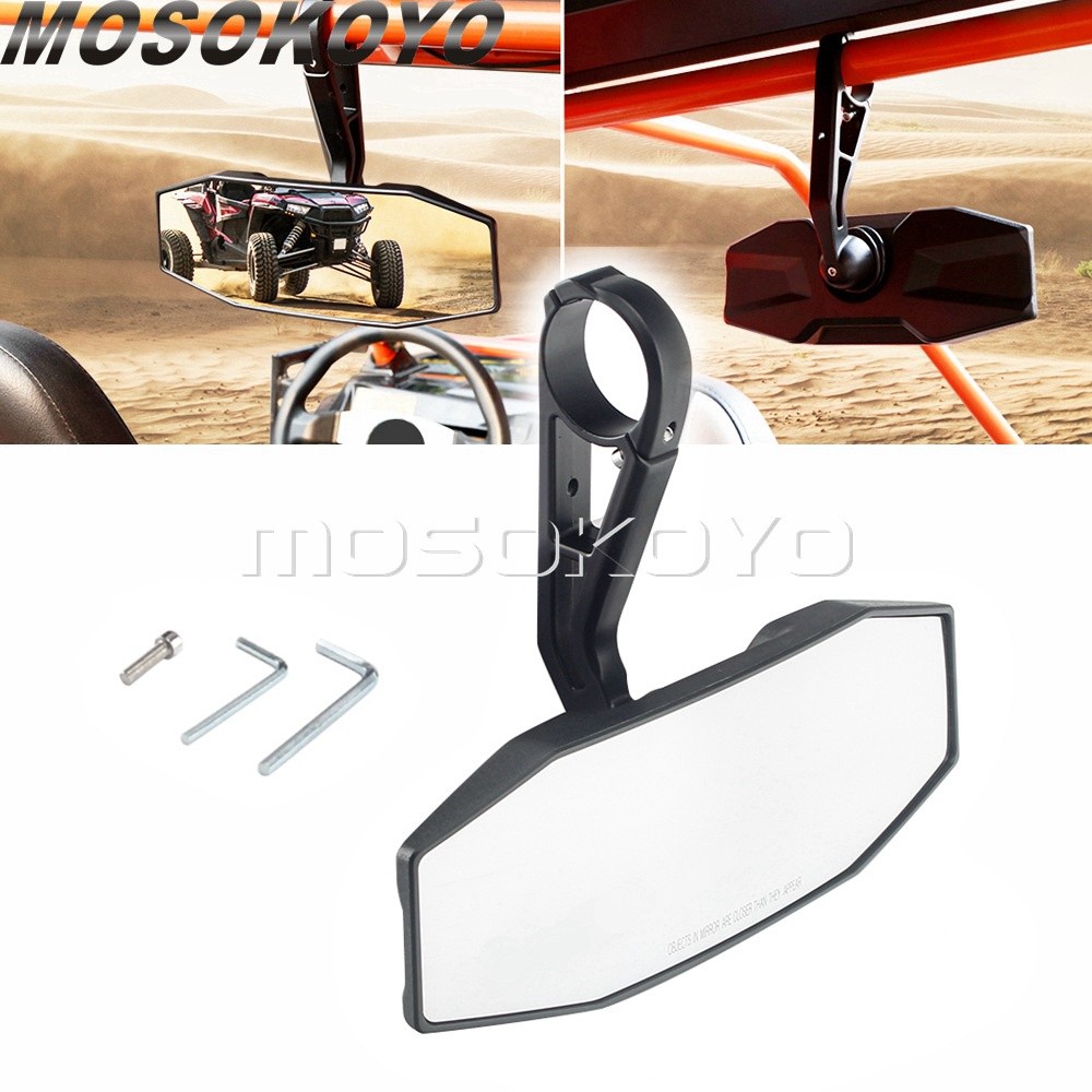 MO กระจกมองหลังศูนย์1.75 "ม้วนบาร์กรงหนีบสำหรับ Polaris เรนเจอร์400/500/700/800 RZR S 4 570 800 900 