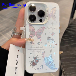 ใช้สำหรับ เคส Samsung ผีเสื้อที่สวยงาม A55 A54 A53 A52S A52 A51 A50 A30S A50S A34 A15 A14 A04S/A13S A12 M12 A05S A05