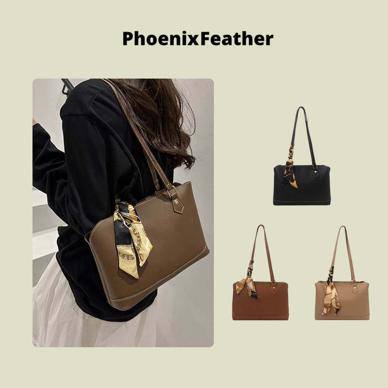 Phoenix Feather  ผ้าพันคอไหมแฟชั่นและกระเป๋าถืออเนกประสงค์ พร้อมพร็อพสิริ