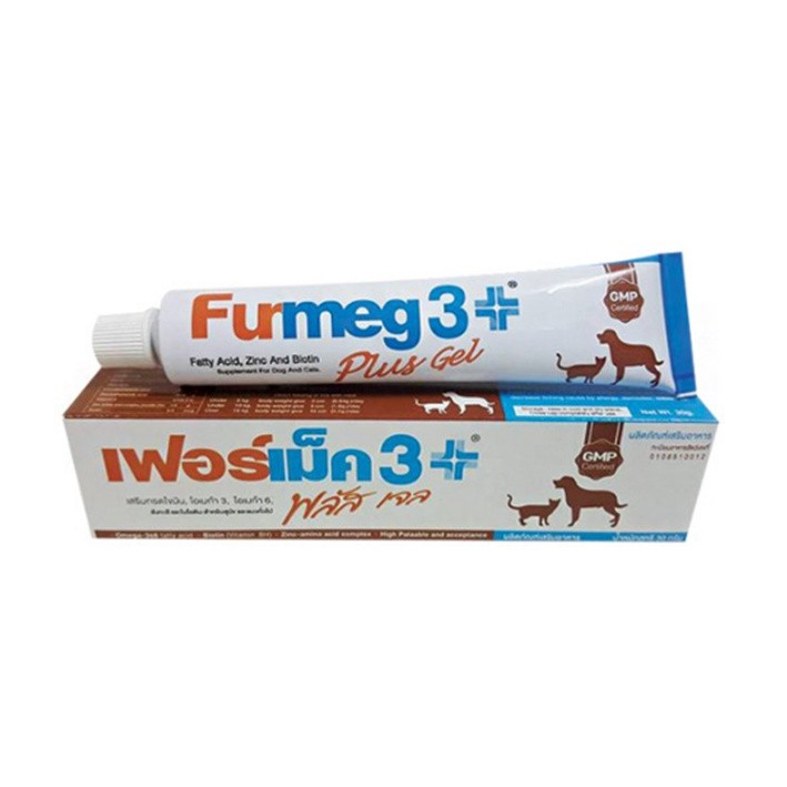 Furmeg 3+ Plus Gel เจลบำรุงขนและผิวหนัง สำหรับสุนัขและแมว ขนาด 30 กรัม