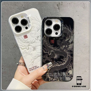 for เคสไอโฟน 13 12 11 iPhone 16 15 14 PRO MAX X XS MAX XR 7/8PLUS มังกรจีนที่ดุร้ายแอปเปิ้ลโทรศัพท์ จัดส่งจากประเทศไทย