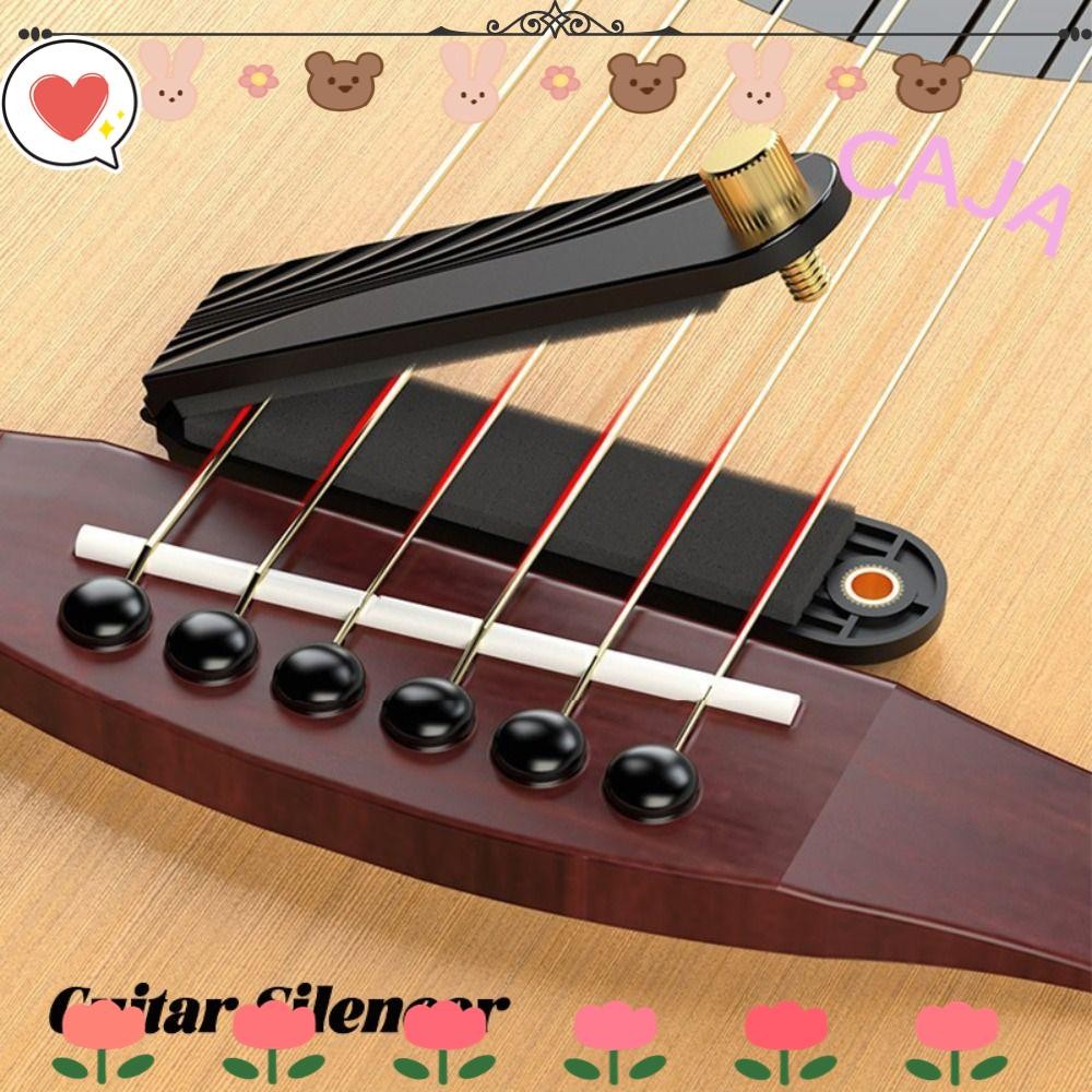 CAJA1 กีต้าร์โปร่ง Mute Pad, โลหะปฏิบัติกีตาร์ Silencer, คุณภาพสูง Stringed Instruments อะไหล่ป้องกั