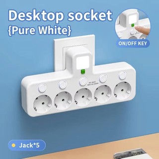 Stop Kontak EU Multi Lubang Port USB Filter Jaringan Saklar Terpisah Untuk Dinding COD