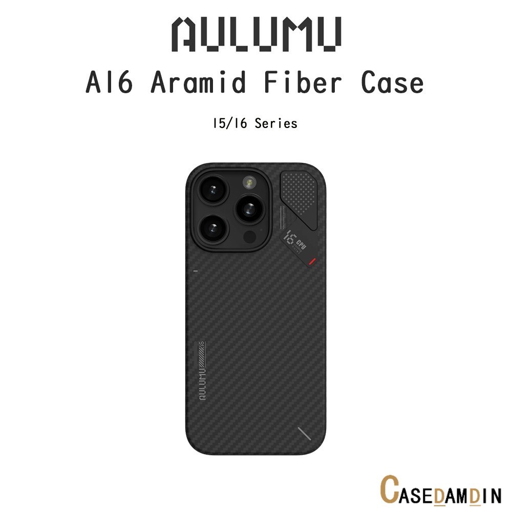 AULUMU A16 Vegan Leather With Magnetic เคสAramid Fiberกันกระแทกเกรดพรีเมี่่ยม เคสสำหรับ iPhone15/16/