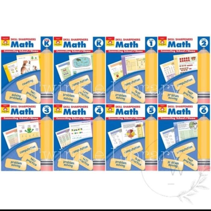 เครื่องเหลาทักษะ Evan Moor Math Grade K 1/2/3/4/5/6 - K - 6