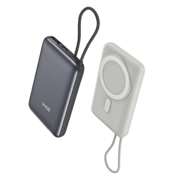 Uvolt UVP10W-02 พาวเวอร์แบงค์ชาร์จเร็ว 10000mAh 3in1 Powerbank Fast Charge PD22.5W สายในตัวType-C 15