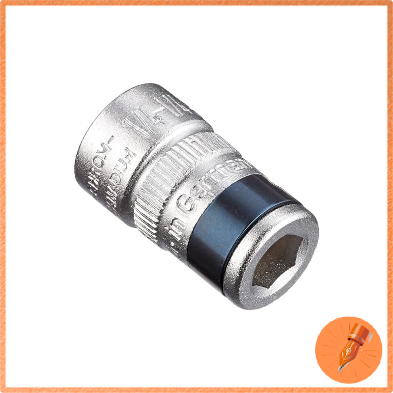 HAZET bit adapter 2250-1 with spring-loaded bit locking mechanism, for square drive 6.3mm (1/4 inch)