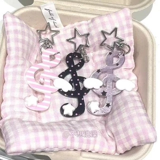 INS พวงกุญแจอะคริลิครูปการ์ตูนภาพประกอบจี้ Kawaii กระเป๋าเป้สะพายหลัง Carabiner คลิปนักเรียน DIY คู่มือตกแต่ง