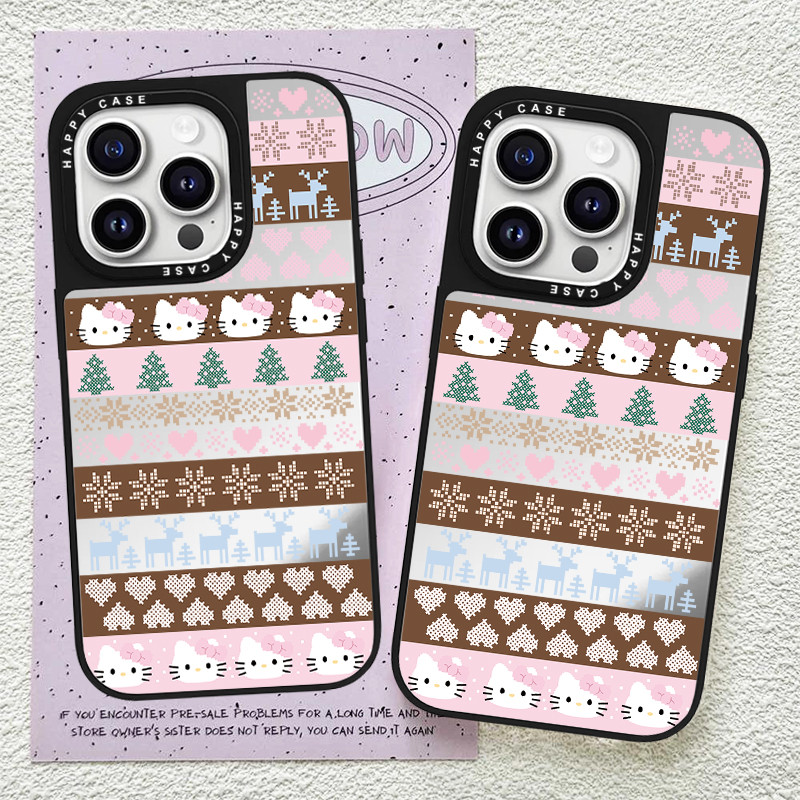 กระจกส่องแสง Hello Kitty เคสโทรศัพท์สําหรับ Redmi A3 9 PRIME 10 10C 12 4G 5G 12C 13C 9A 9C 10A A1 A1