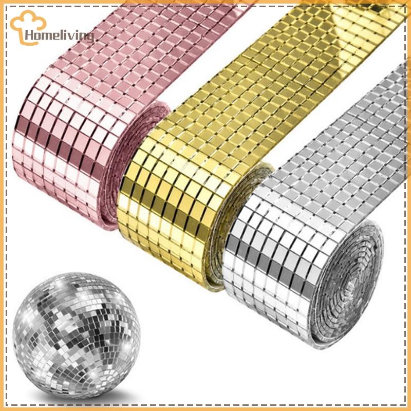 บ้าน 4x100 ซม.กระจกโมเสคกระเบื้องสติกเกอร์ DIY Self-Adhesive สแควร์อะคริลิคสติ๊กเกอร์ติดผนัง Craft Party Home Decor TH