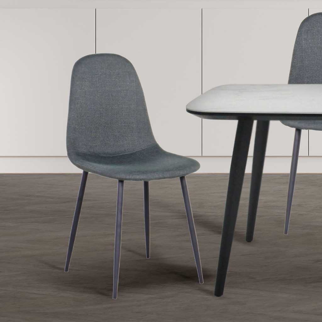 SB Design Square เก้าอี้เหล็กเบาะผ้า รุ่น Lalada สีเทา (44X53X88 ซม.) แบรนด์ SB FURNITURE