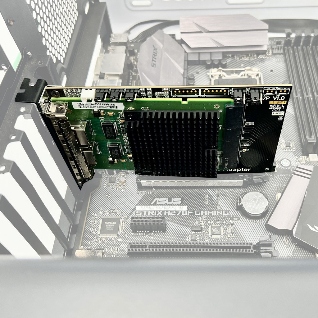 ADT PCIe 4.0 x16 ถึง Gen-Z 4C+/SFF-TA-1002 การ์ดอะแดปเตอร์ OCP NIC3.0 ประสิทธิภาพสูงภายนอก PCIe x16 