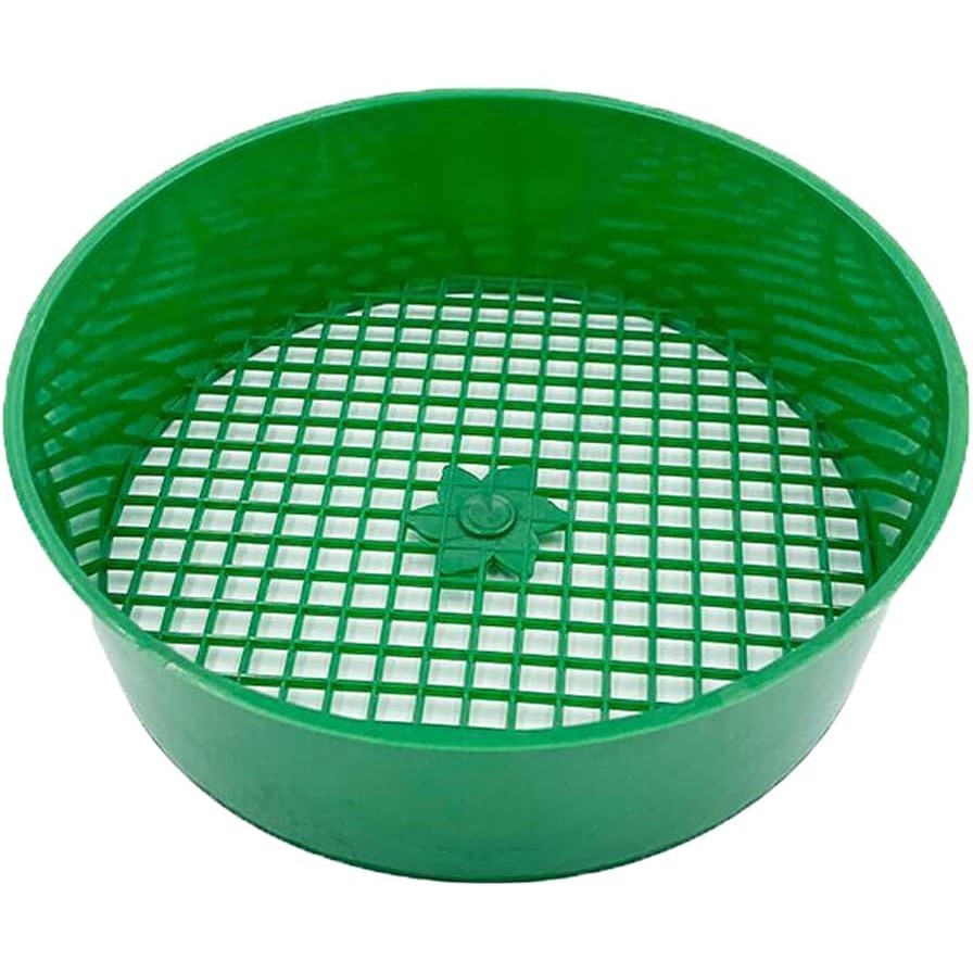 Green Round Garden Sieve Riddle Stone Sand Seedling Mesh Sieve Garden Tools For Compost Soil Stone M