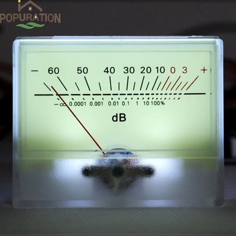 POP Stability VU Meter พร้อมขนาดใสขนาดเล็ก VU Meter พร้อมไฟแบ็คไลท์สีขาว