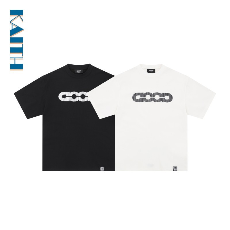 เสื้อยืดผู้ชายแขนสั้น สไตล์คลาสสิก ทำจากผ้าฝ้ายคุณภาพดี พิมพ์ลายตัวอักษรสีพื้น