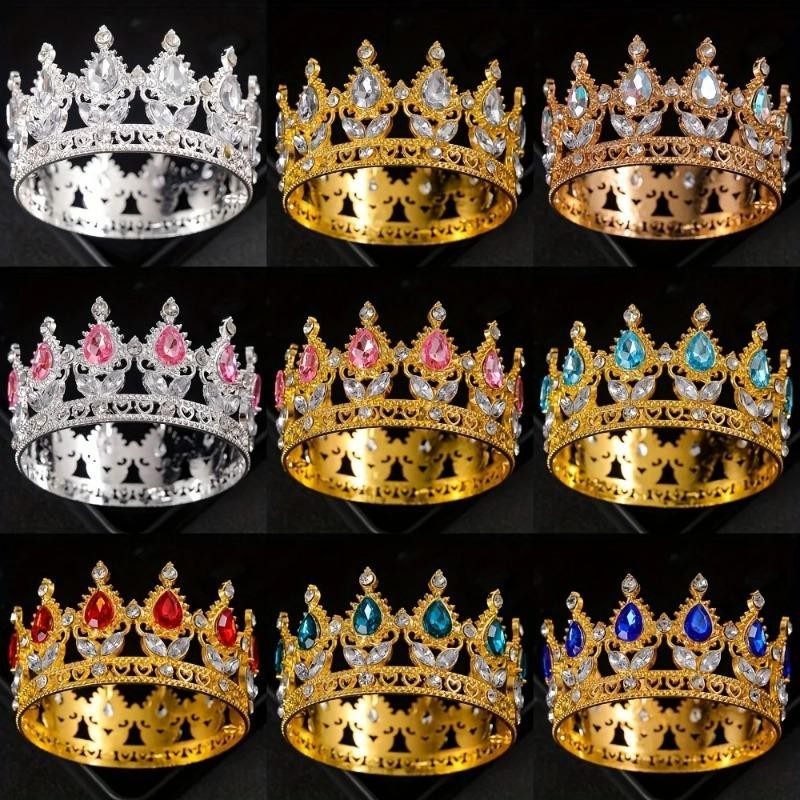 Baroque Mini คริสตัลและ Rhinestone Tiaras สำหรับงานแต่งงาน มงกุฎและแถบคาดศีรษะ เครื่องประดับผมพร้อมของขวัญพิเศษ