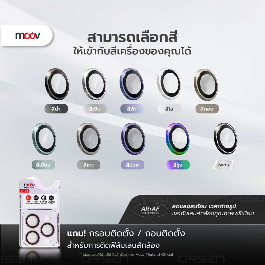 [ส่งเร็ว 1 วัน] Moov LP01 ฟิล์มเลนส์กล้อง ไอโฟน For iPhone 15 Pro Max Air 14 Pro 13 mini 12 11 ฟิล์มกระจกกล้อง - รูปที่ 5