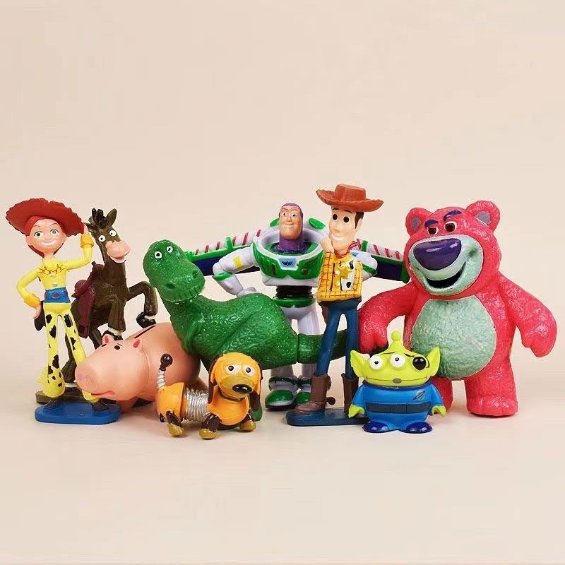 Toy Story Woody Triss ของเล่นฟิกเกอร์เค้กเบเกอรี่ตกแต่งตุ๊กตาโมเดล